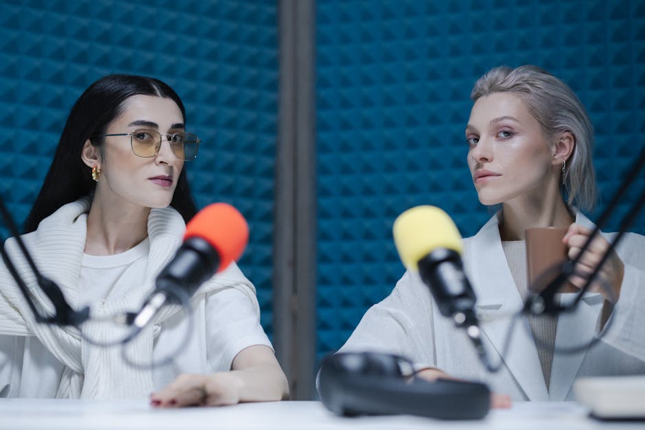 Professional podcast recording studio